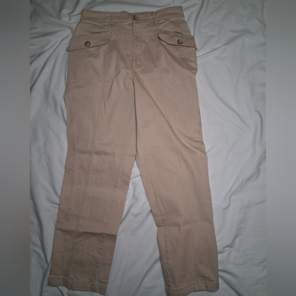 Skies Are Blue Beige Track Pants
